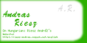 andras riesz business card